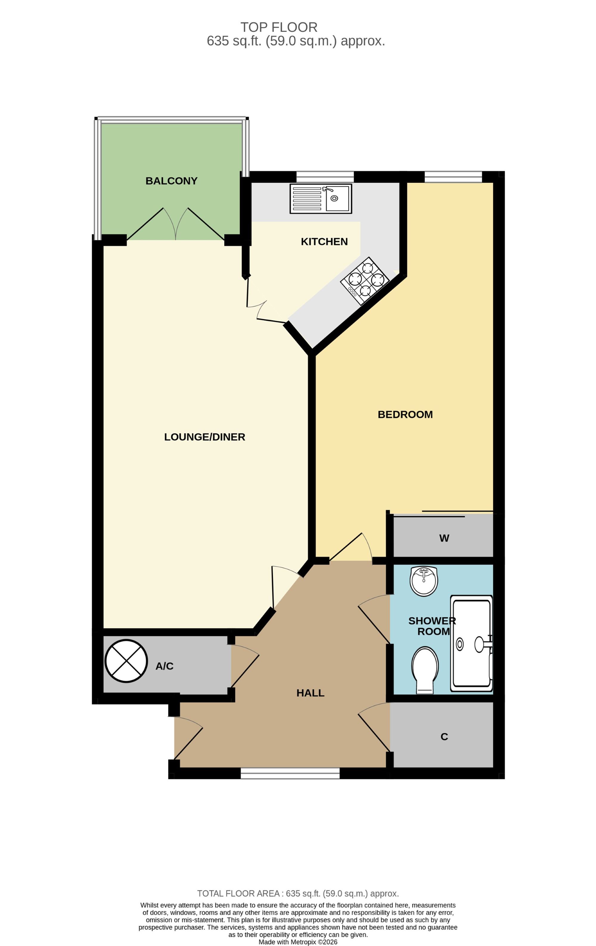 57 Marina Court 9-19 Mount Wise, Newquay floorplan