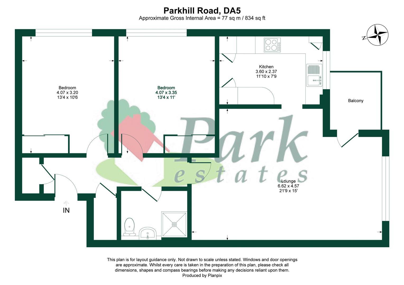 1 Keston Court, Parkhill Road, Bexley floorplan