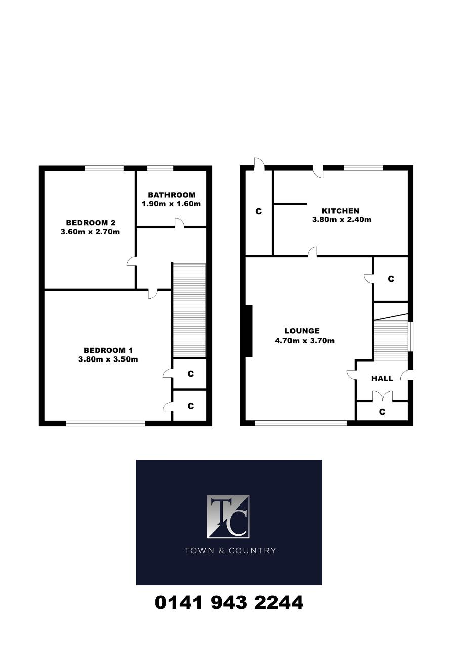 45, Hillswick Crescent, Glasgow floorplan