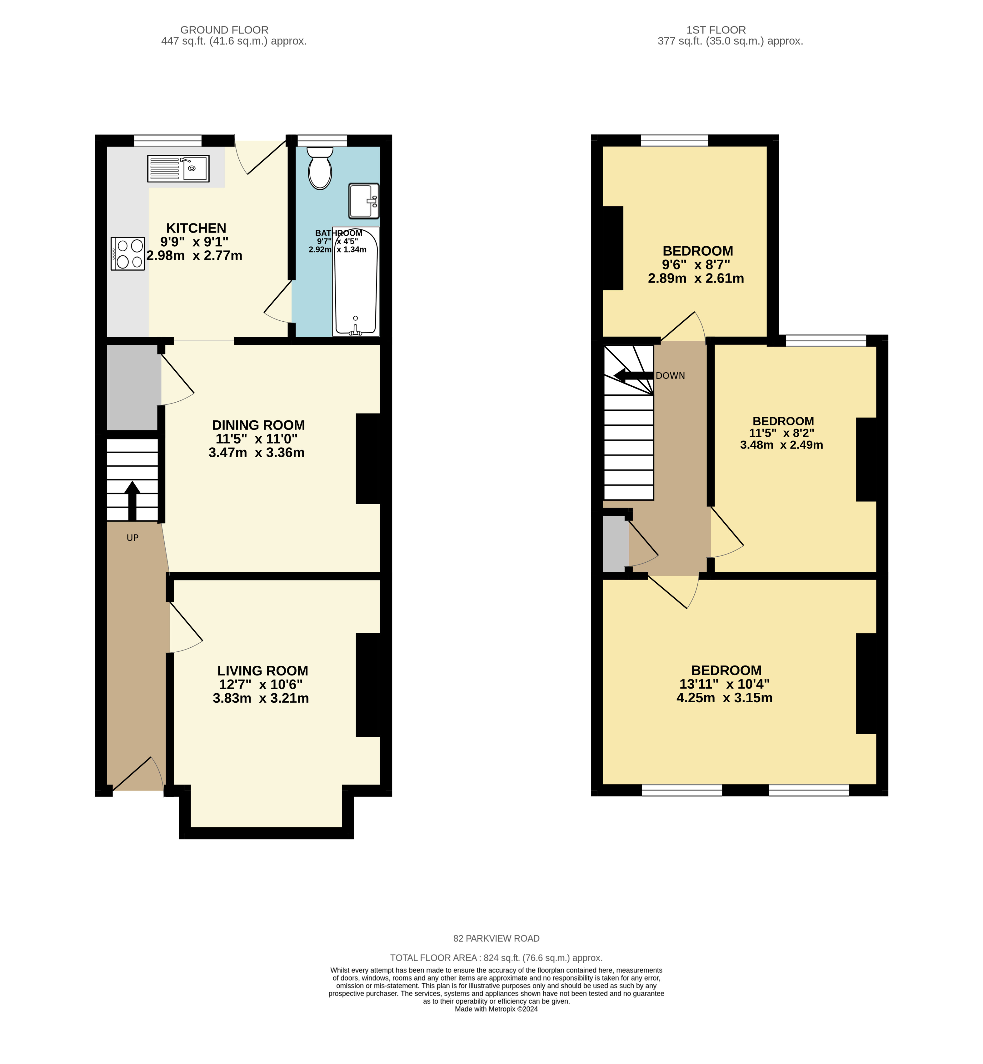 82, Park View Road, London floorplan