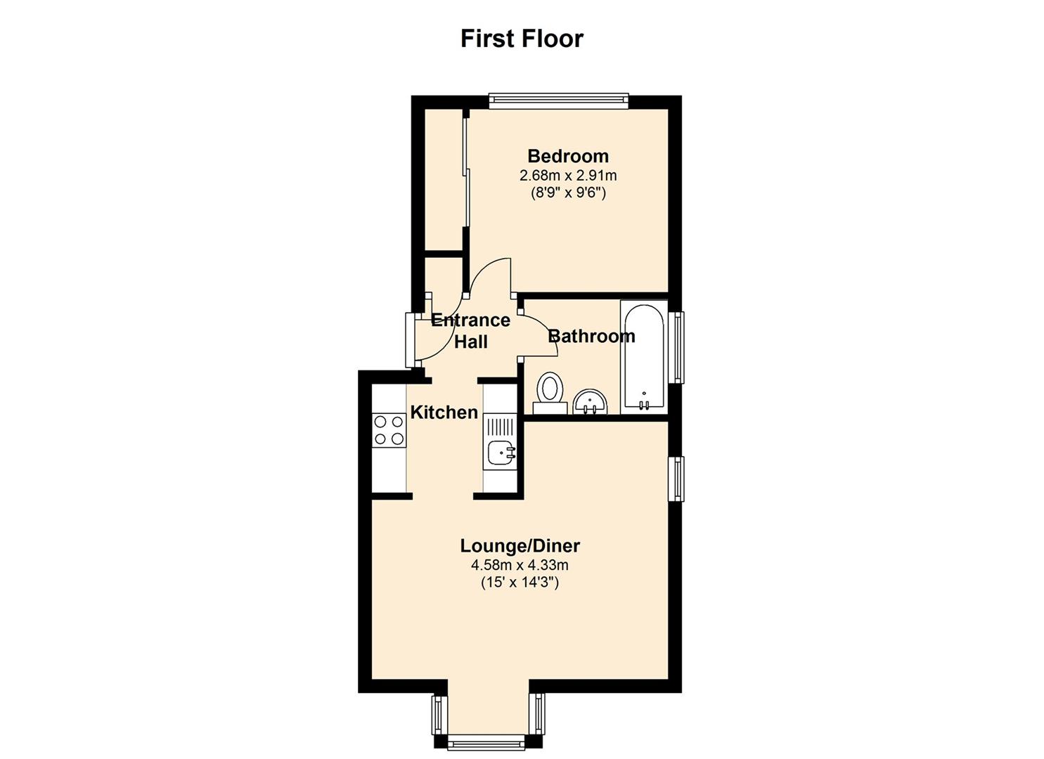 1 Bedrooms Flat to rent in Mistletoe Court, Mistletoe Hill, Luton LU2