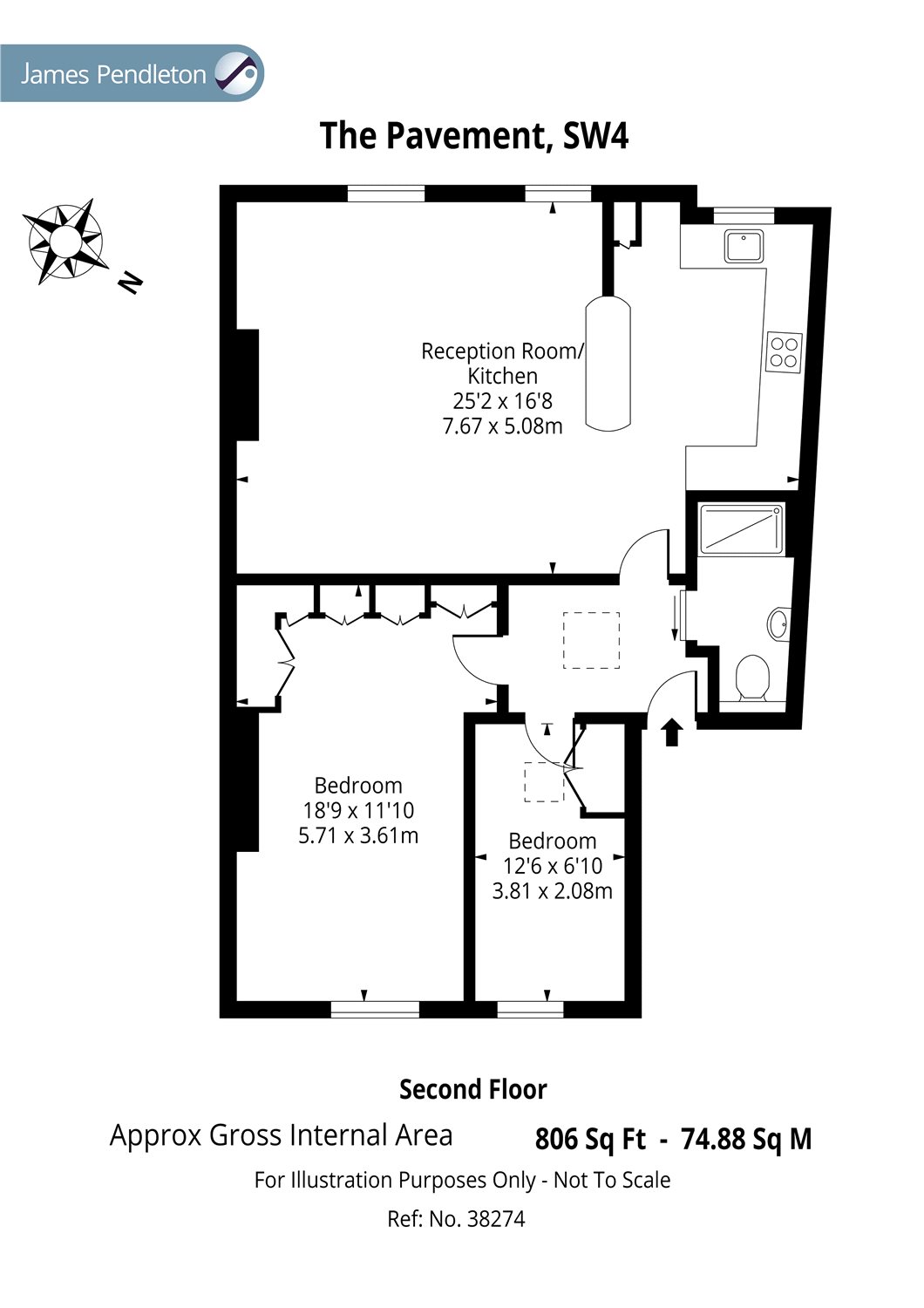 2 Bedrooms Flat for sale in The Pavement, Clapham, London SW4