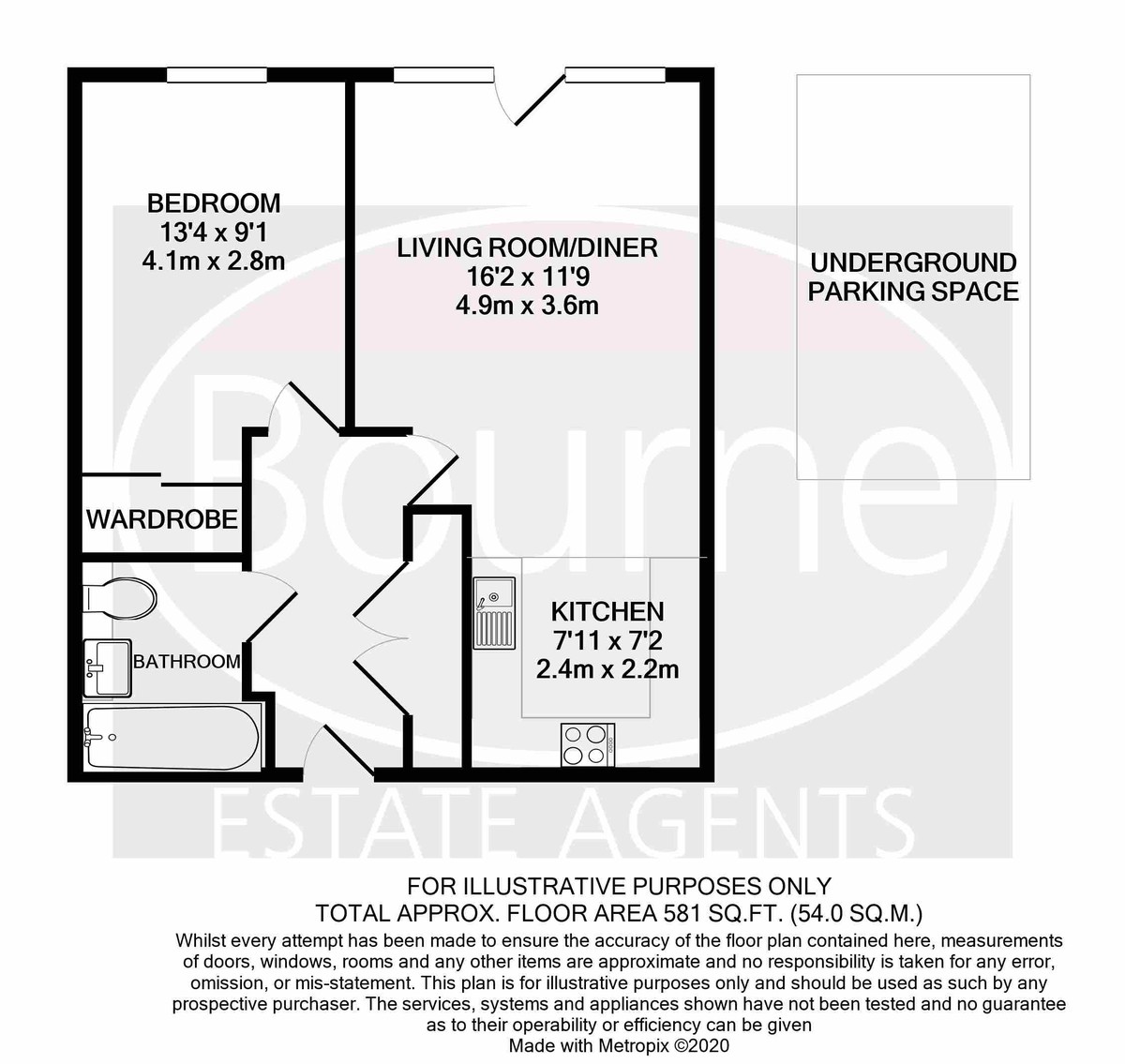 12, Edison House, Godalming floorplan