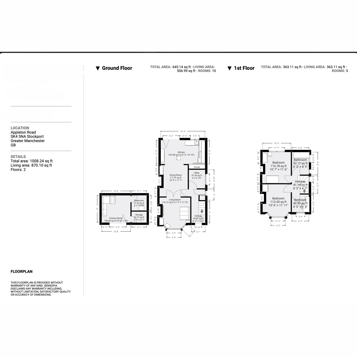 Appleton Road, Stockport floorplan