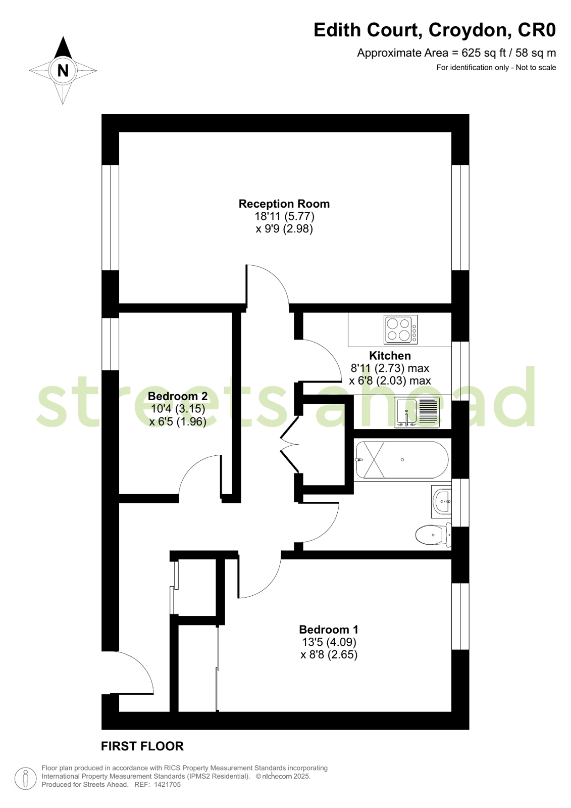 Flat 4, 13, Edith Court, Croydon floorplan