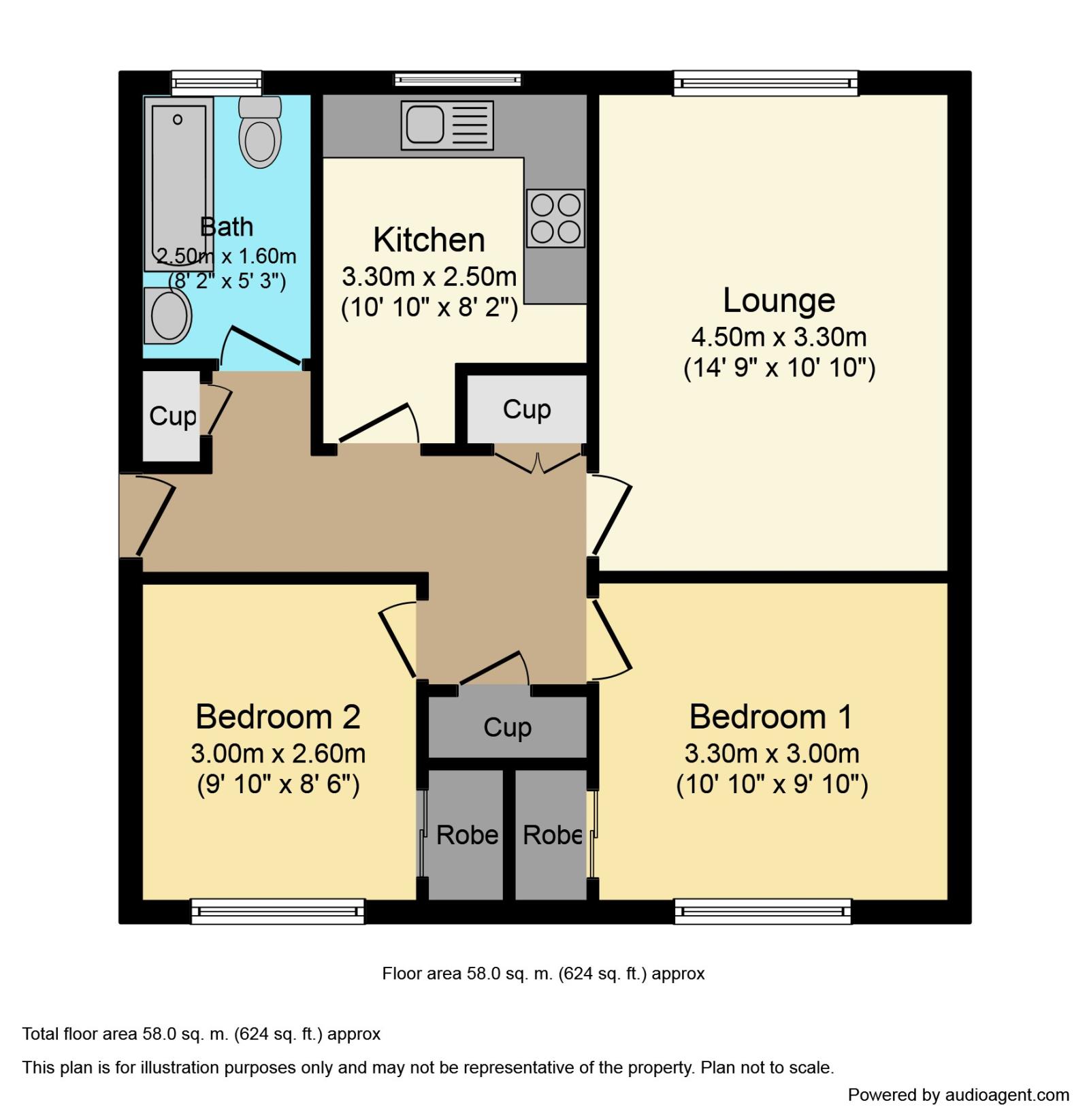 2 Bedrooms Flat for sale in Mclean Place, Paisley PA3