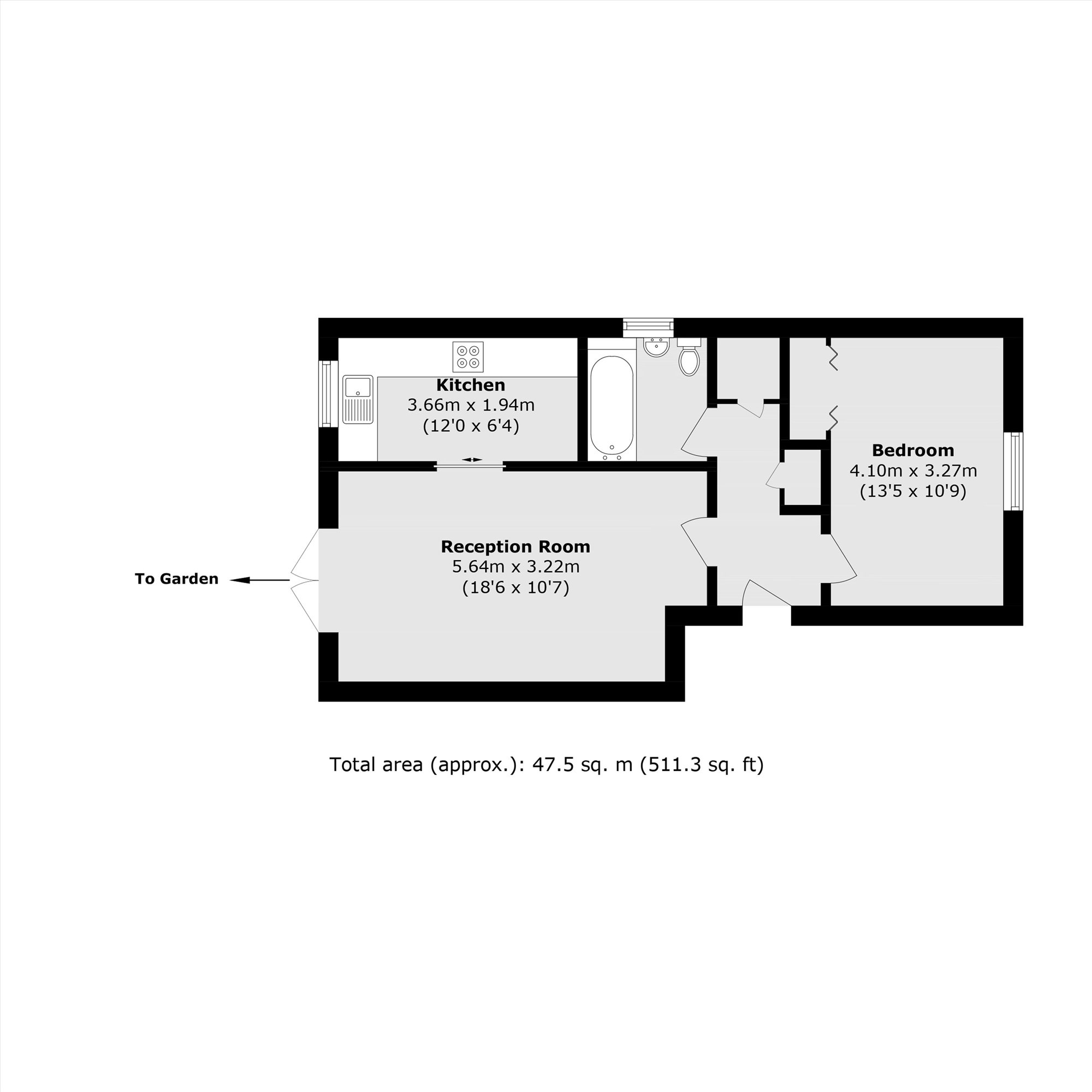 Flat 2, 31, Theatre Street, London floorplan