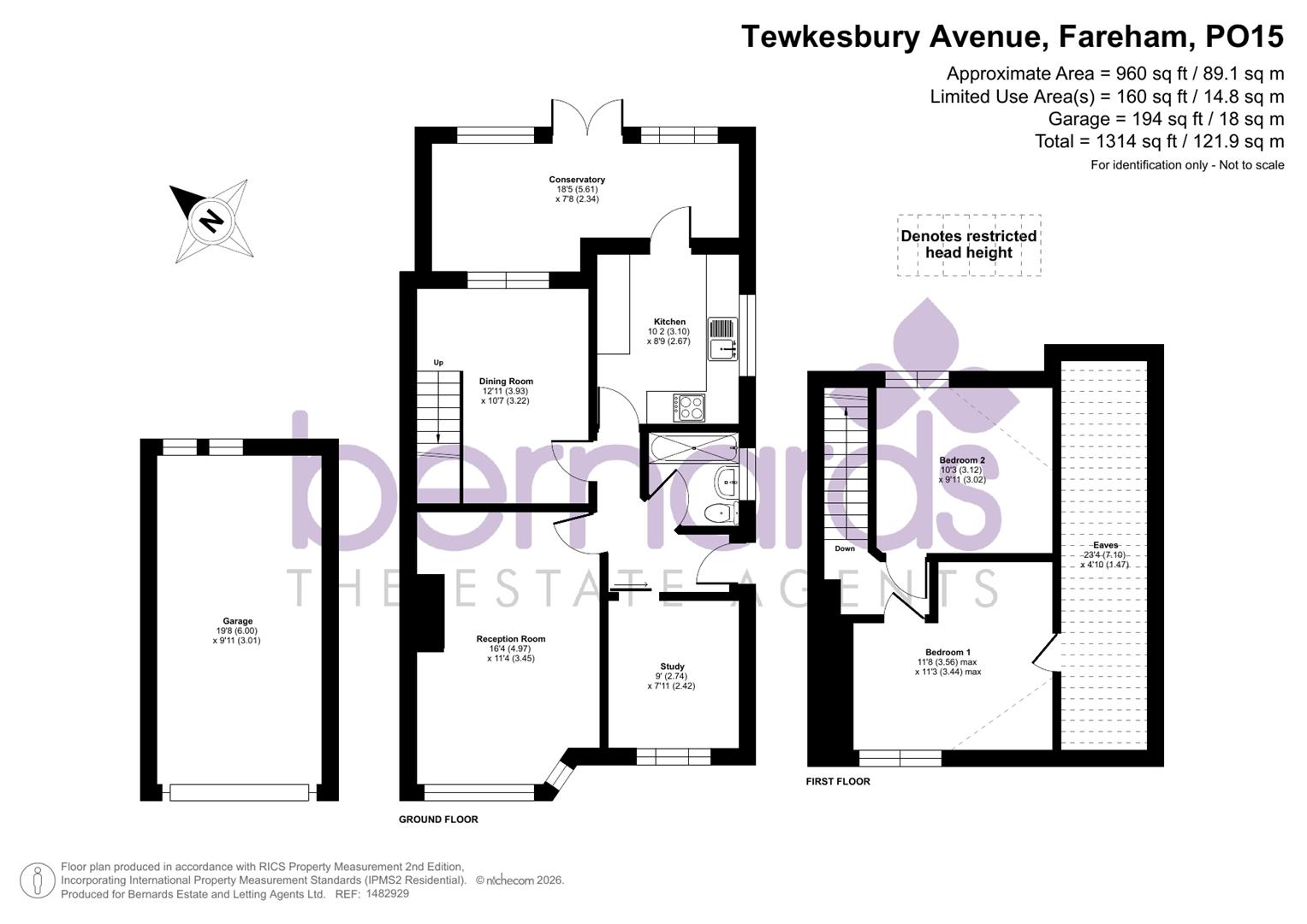 10, Tewkesbury Avenue, Fareham floorplan