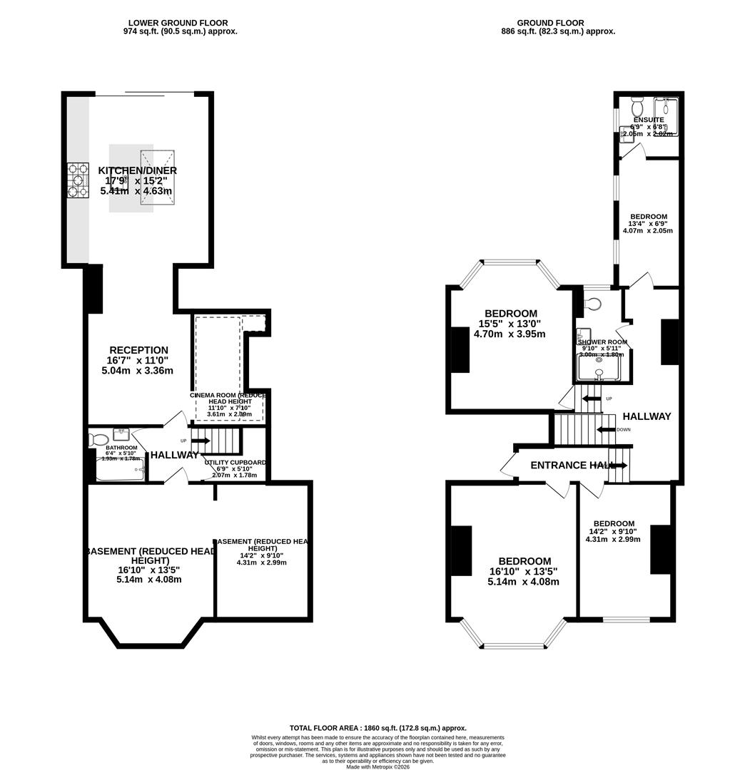 Garden Flat, 54, Linden Road, Bristol floorplan