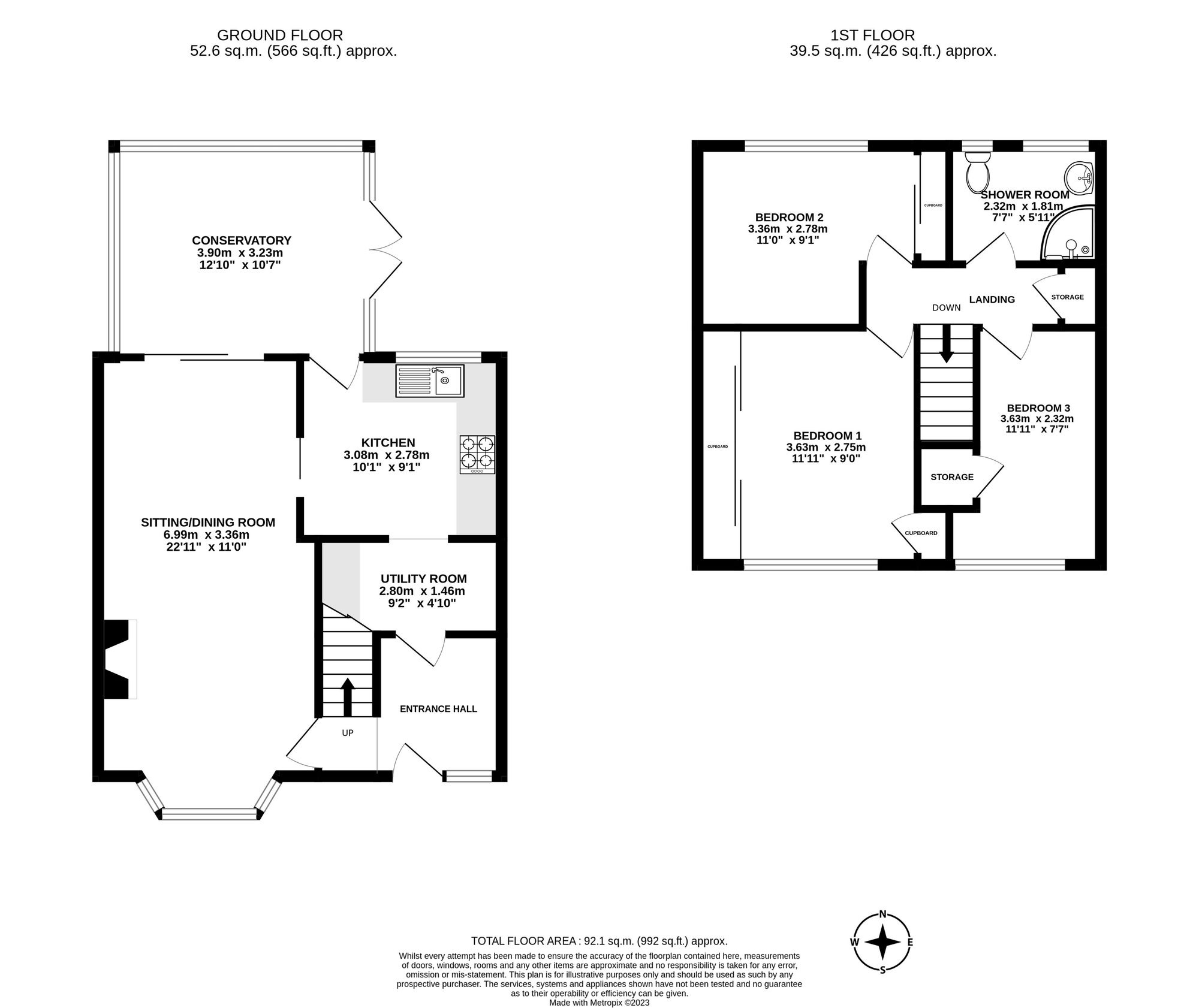 6 Nuthurst Close, Crawley floorplan