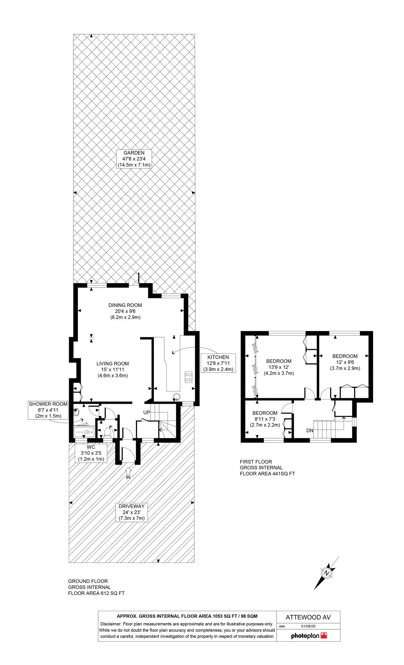 30, Attewood Avenue, London floorplan