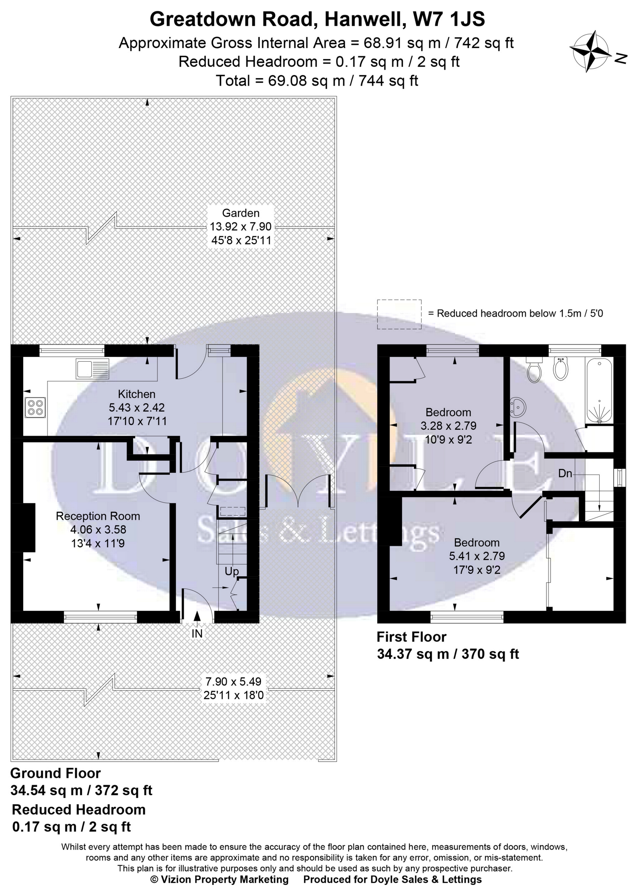 42, Greatdown Road, London floorplan