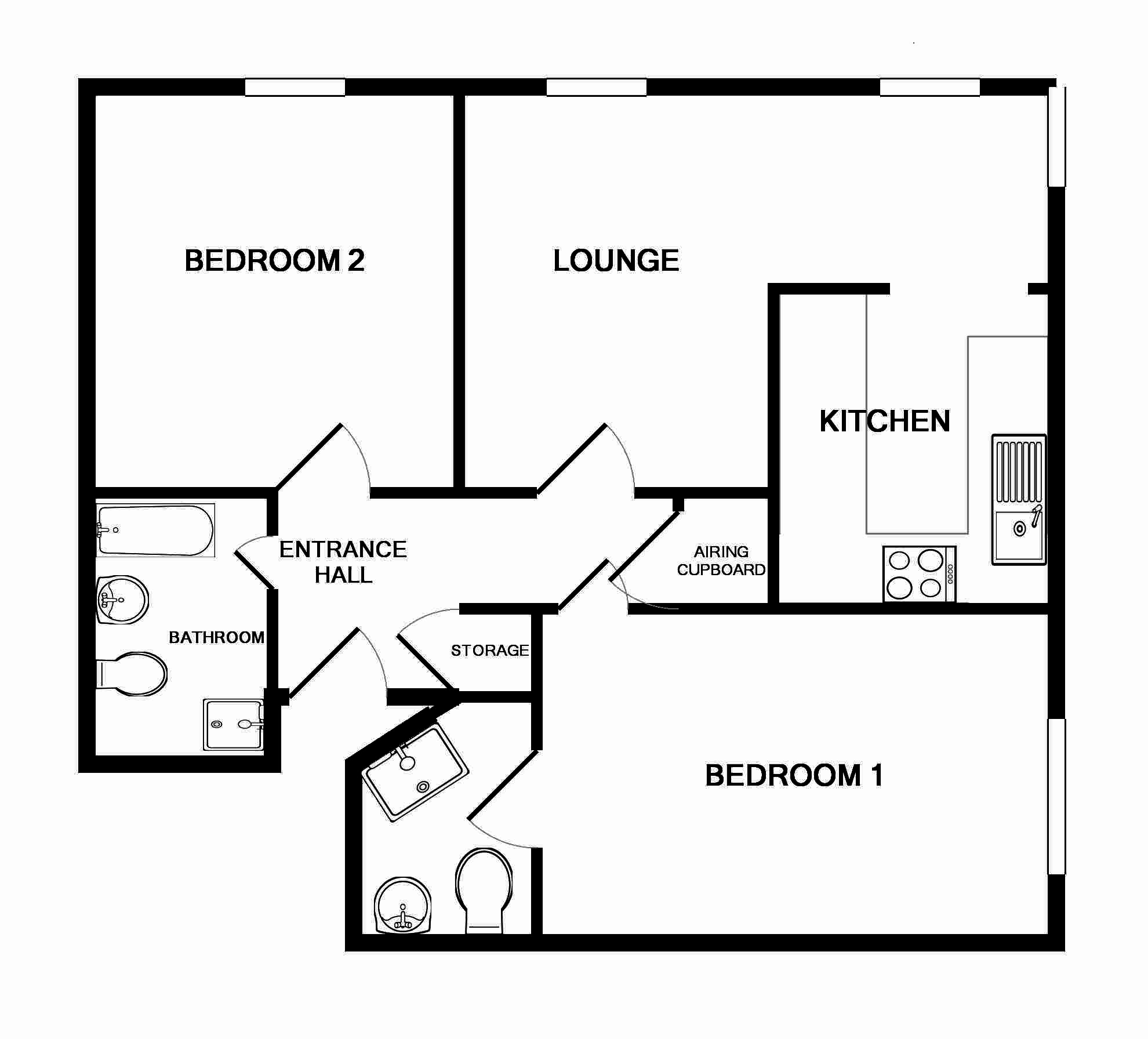 2 Bedrooms Flat for sale in Albany Gardens, Colchester CO2