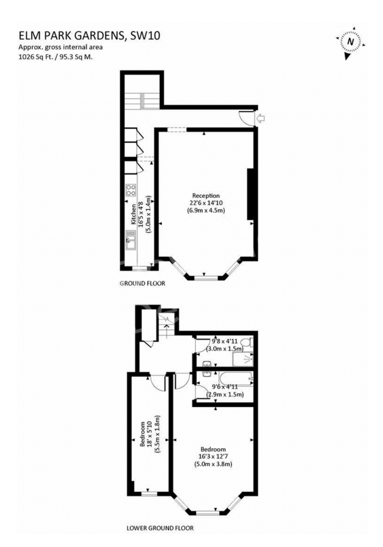 Flat 10, 47, Elm Park Gardens, London floorplan