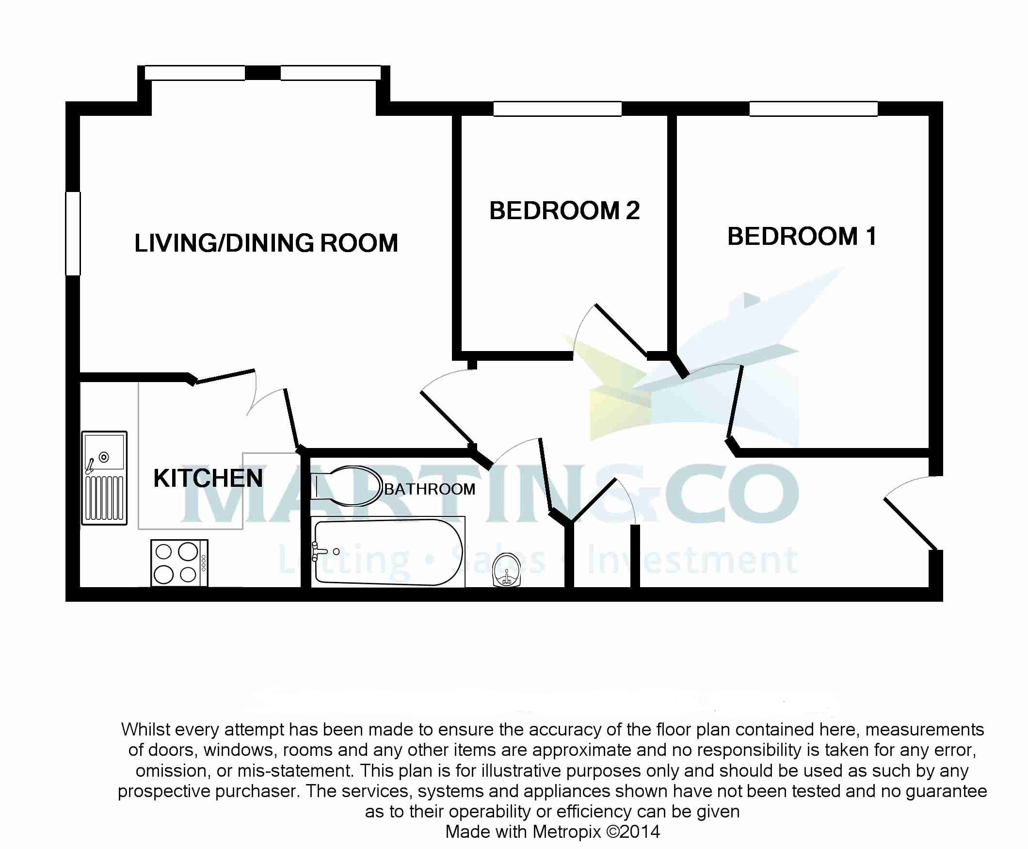 2 Bedrooms Flat to rent in Haskins Gardens, Farnborough GU14