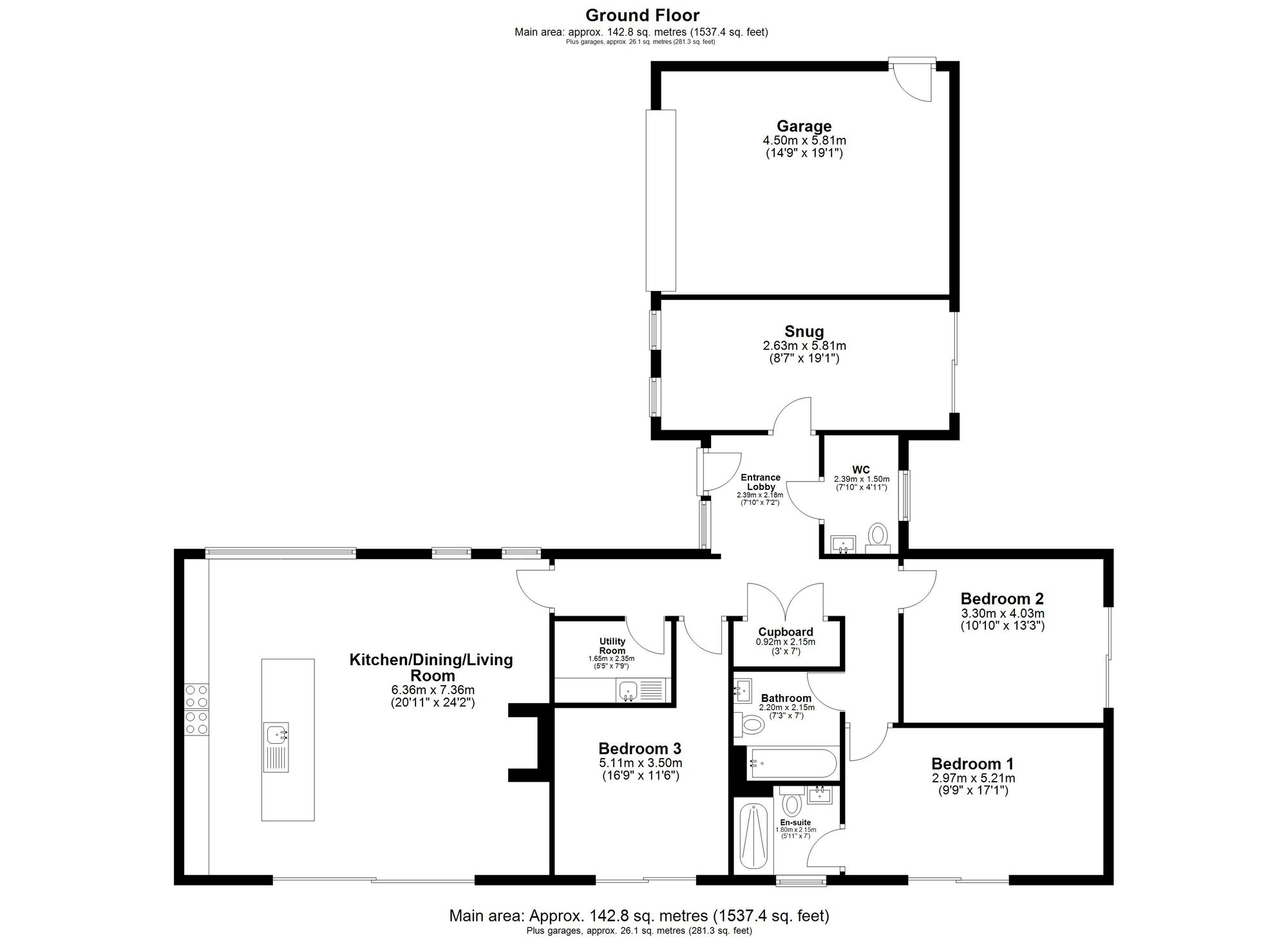 2a North Brook End, Royston floorplan