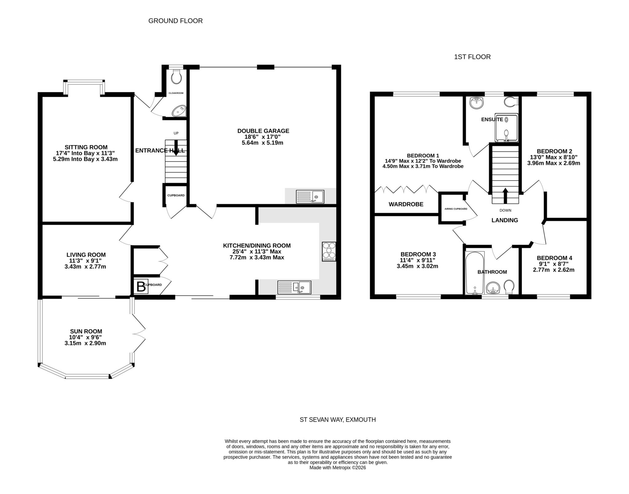 7, St Sevan Way, Exmouth floorplan