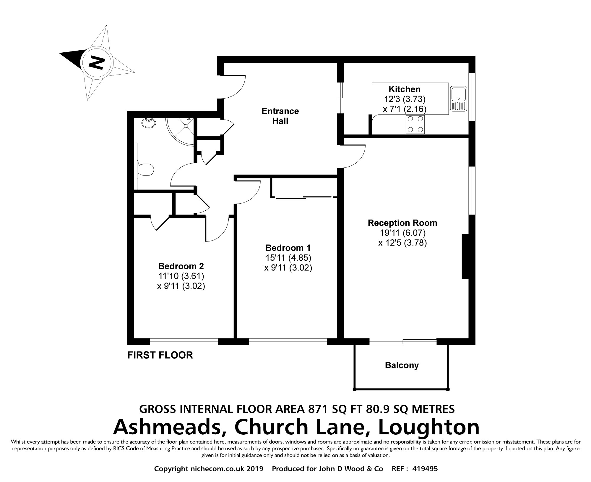 2 Bedrooms Flat to rent in Ashmeads, Church Lane, Loughton IG10