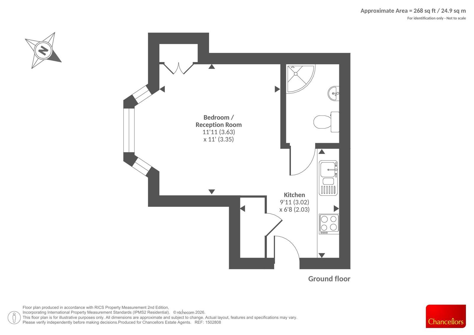 Flat C, 97, Valentia Road, Oxford floorplan