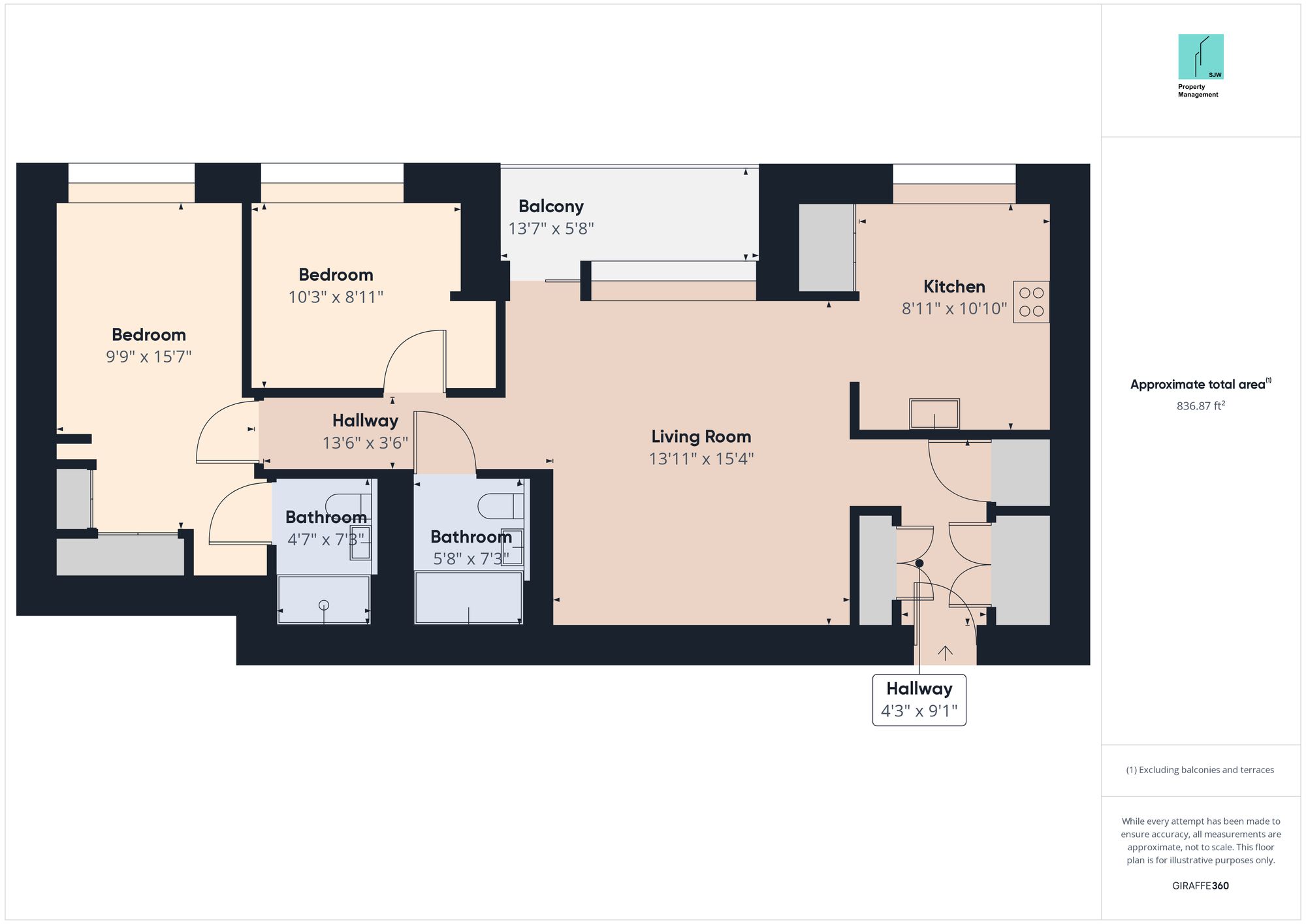 127 Saxon House, London floorplan