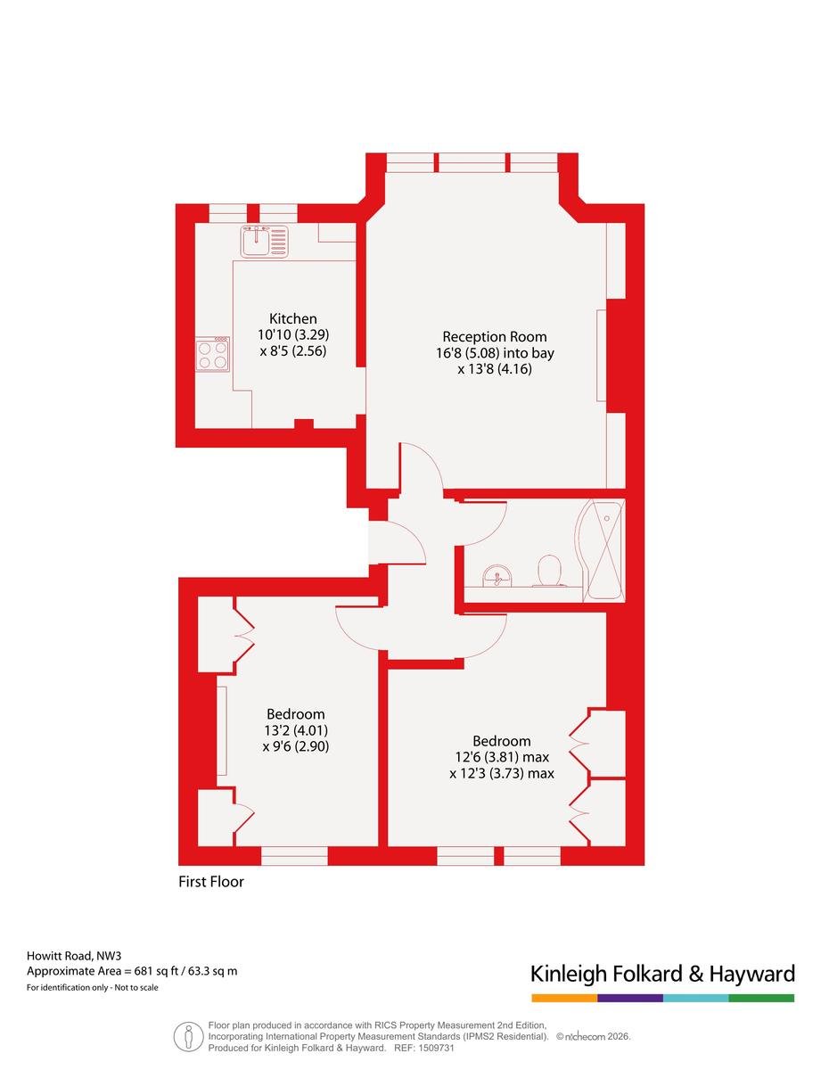 Flat C, 9, Howitt Road, London floorplan