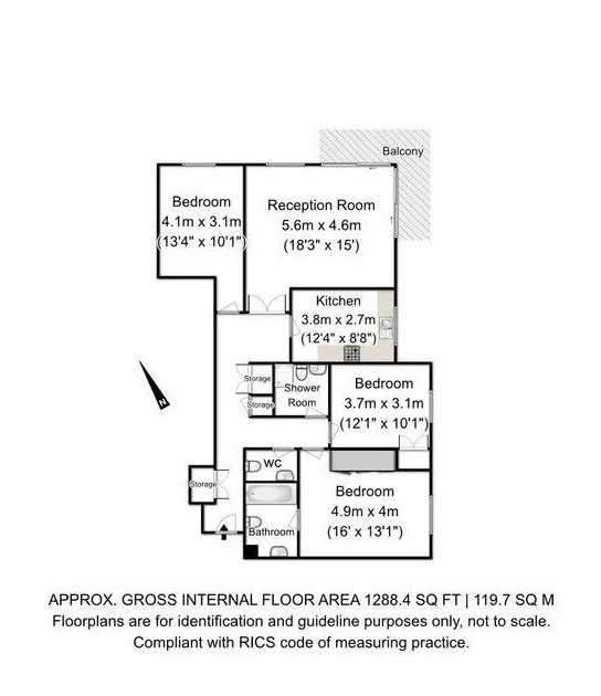 Flat 23 Regent House 43, Windsor Way, London floorplan
