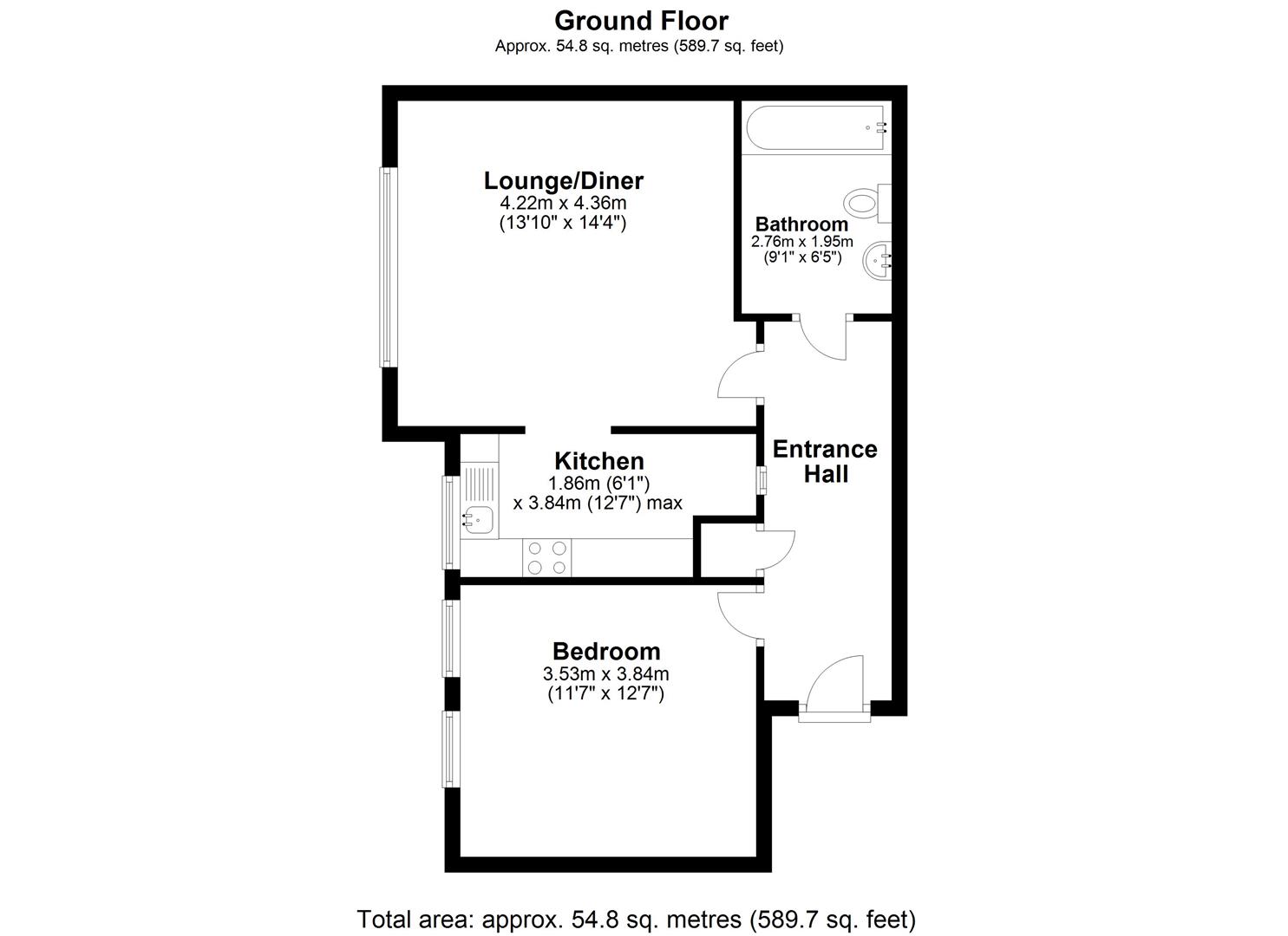 35 The Stoneyard, 12, Plumptre Street, Nottingham floorplan