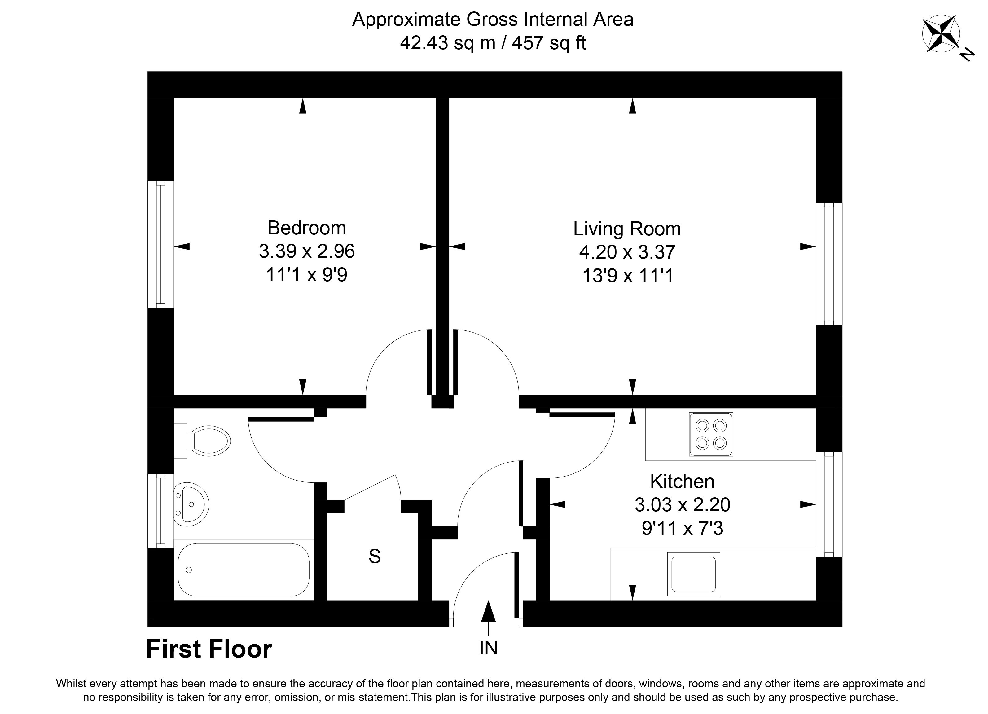 4, Bourne House, Ashford floorplan
