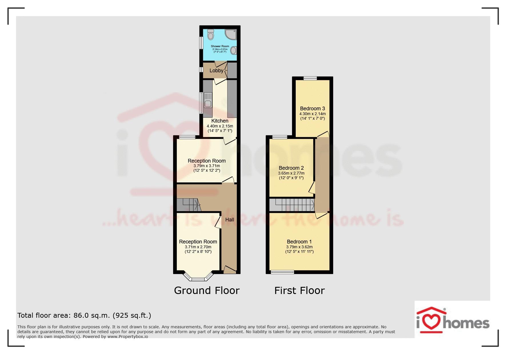 38, Vincent Street, Walsall floorplan
