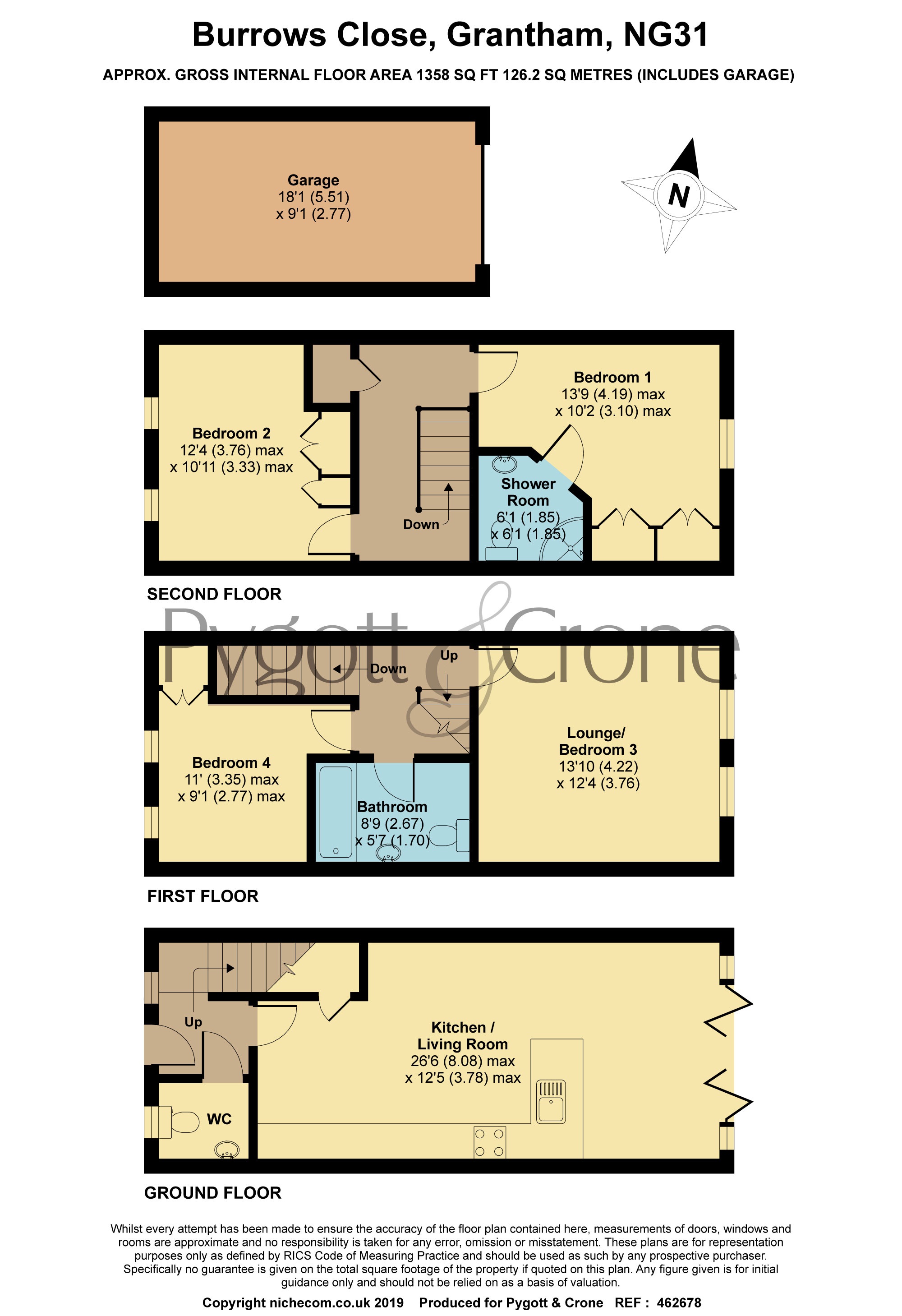 4 Bedrooms End terrace house for sale in Burrows Close, Grantham NG31