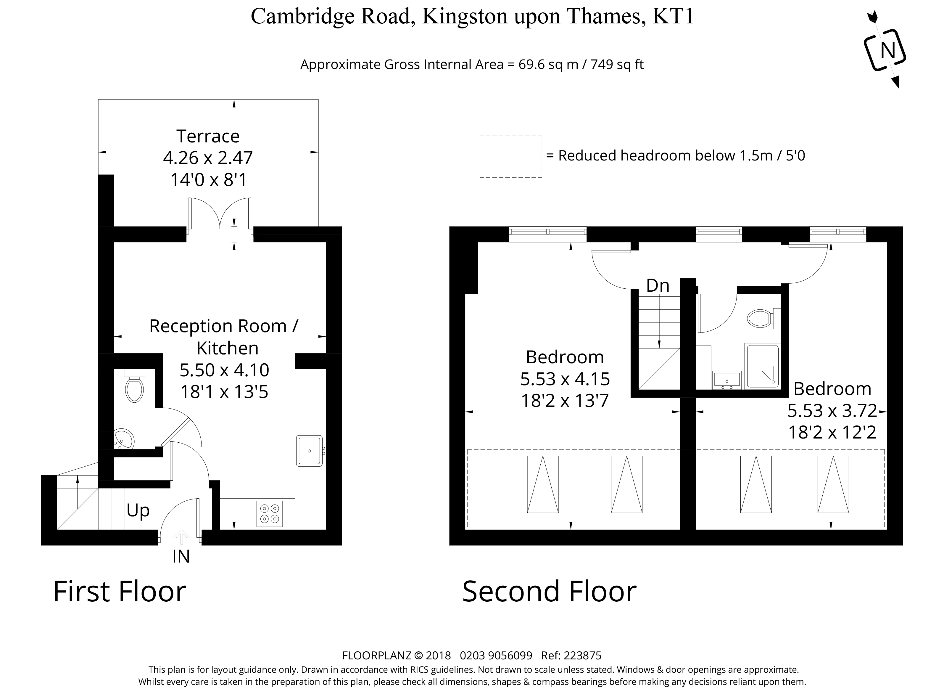 2 Bedrooms  to rent in Cambridge Road, Kingston Upon Thames KT1