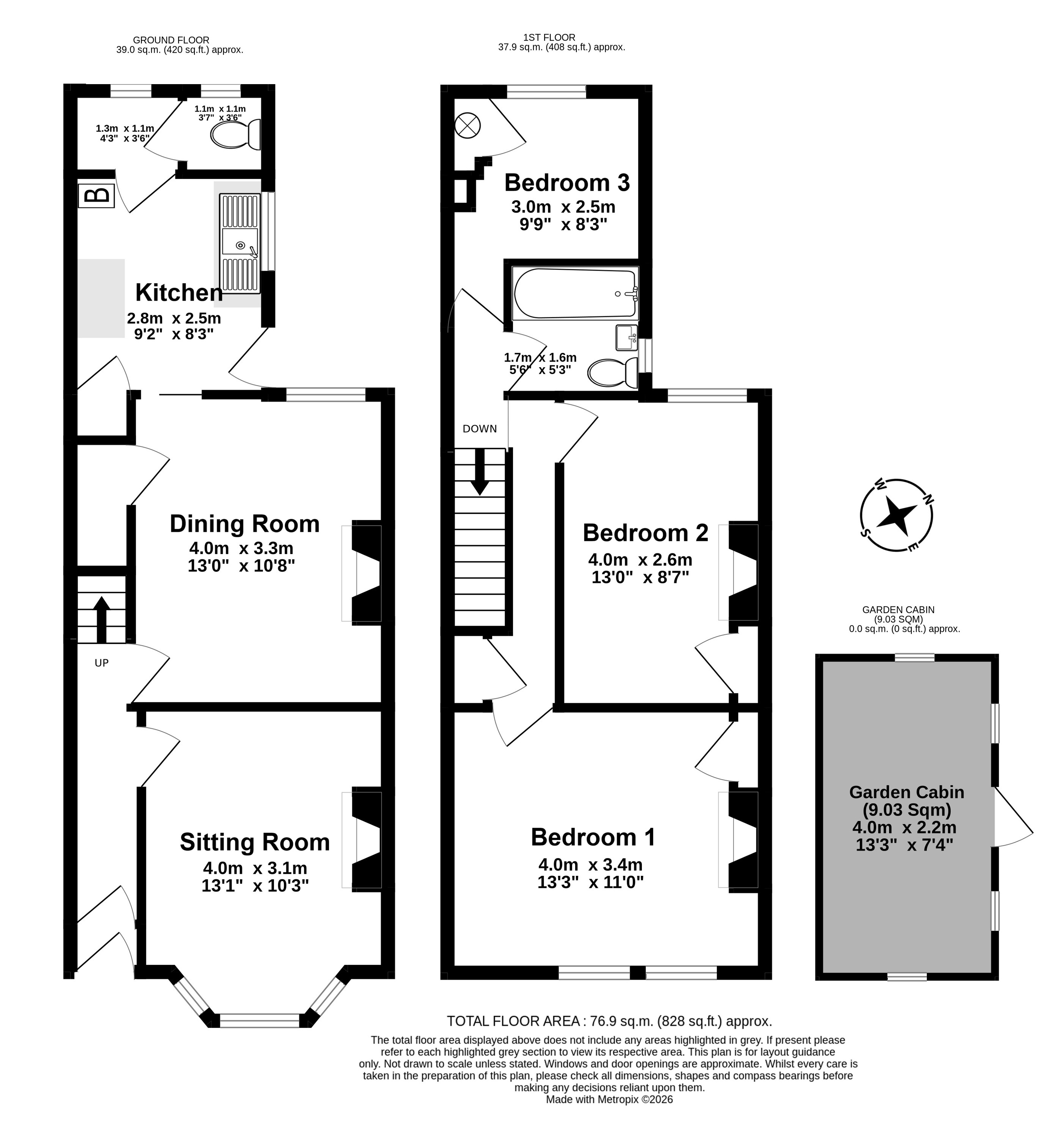 141, Downs Road, Deal floorplan