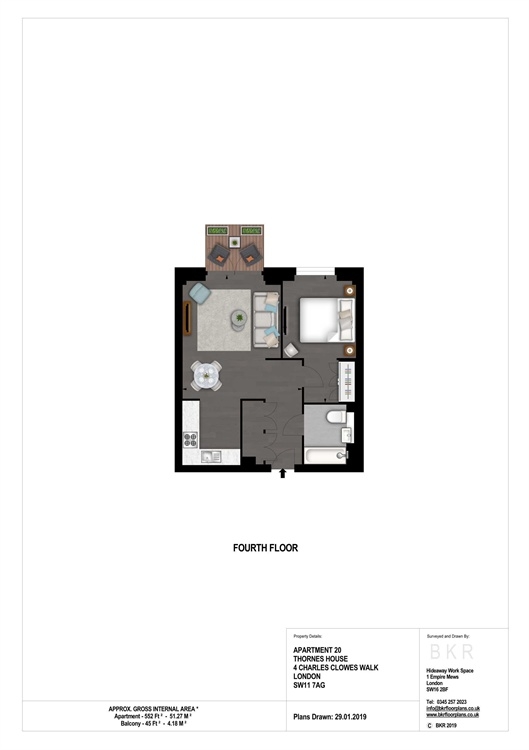 1 Bedrooms Flat to rent in Thornes House, 6-8 Charles Clowes Walk, London SW11