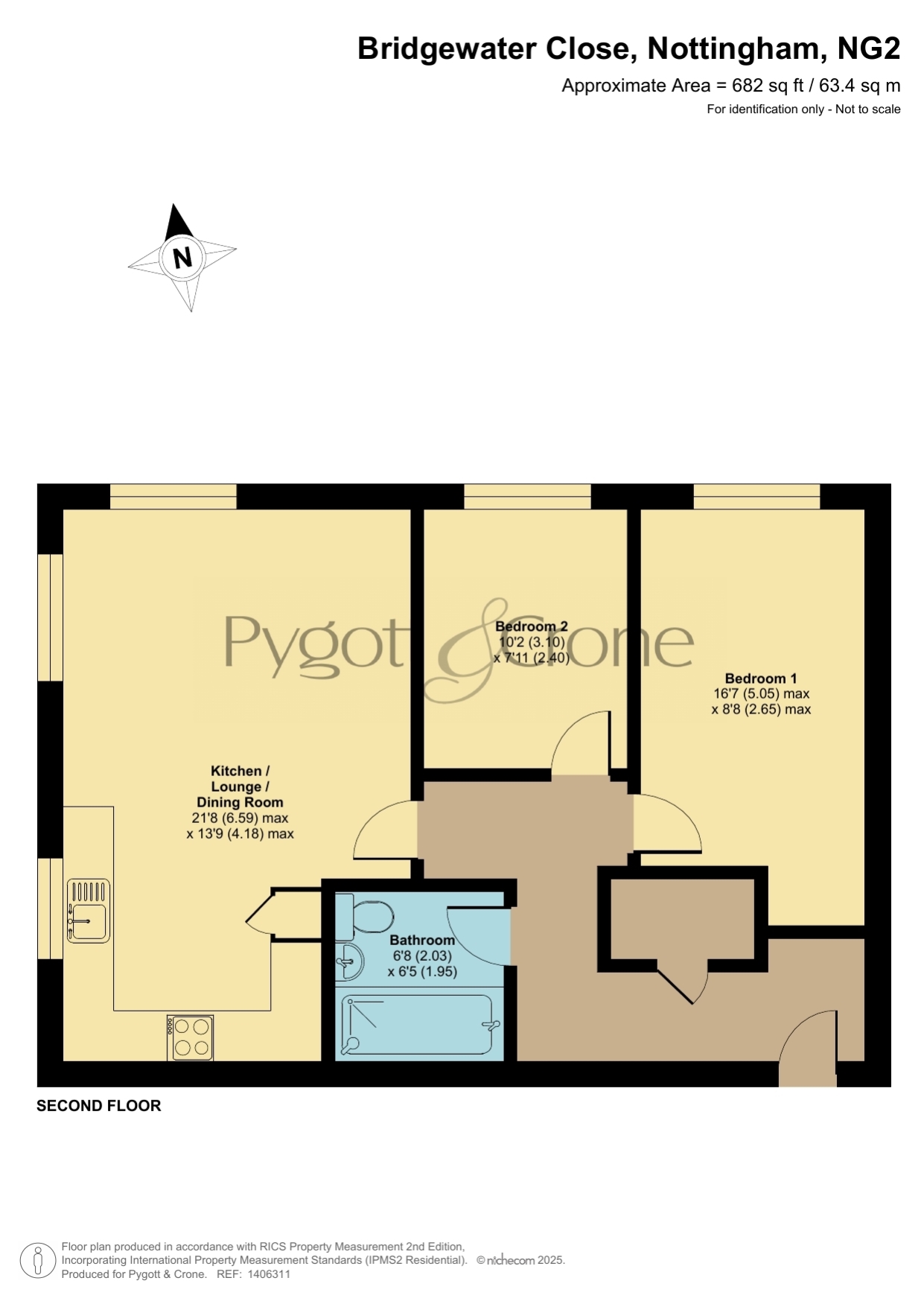 Apartment 14 Maythorn House, 1 Bridgewater Close, Nottingham floorplan