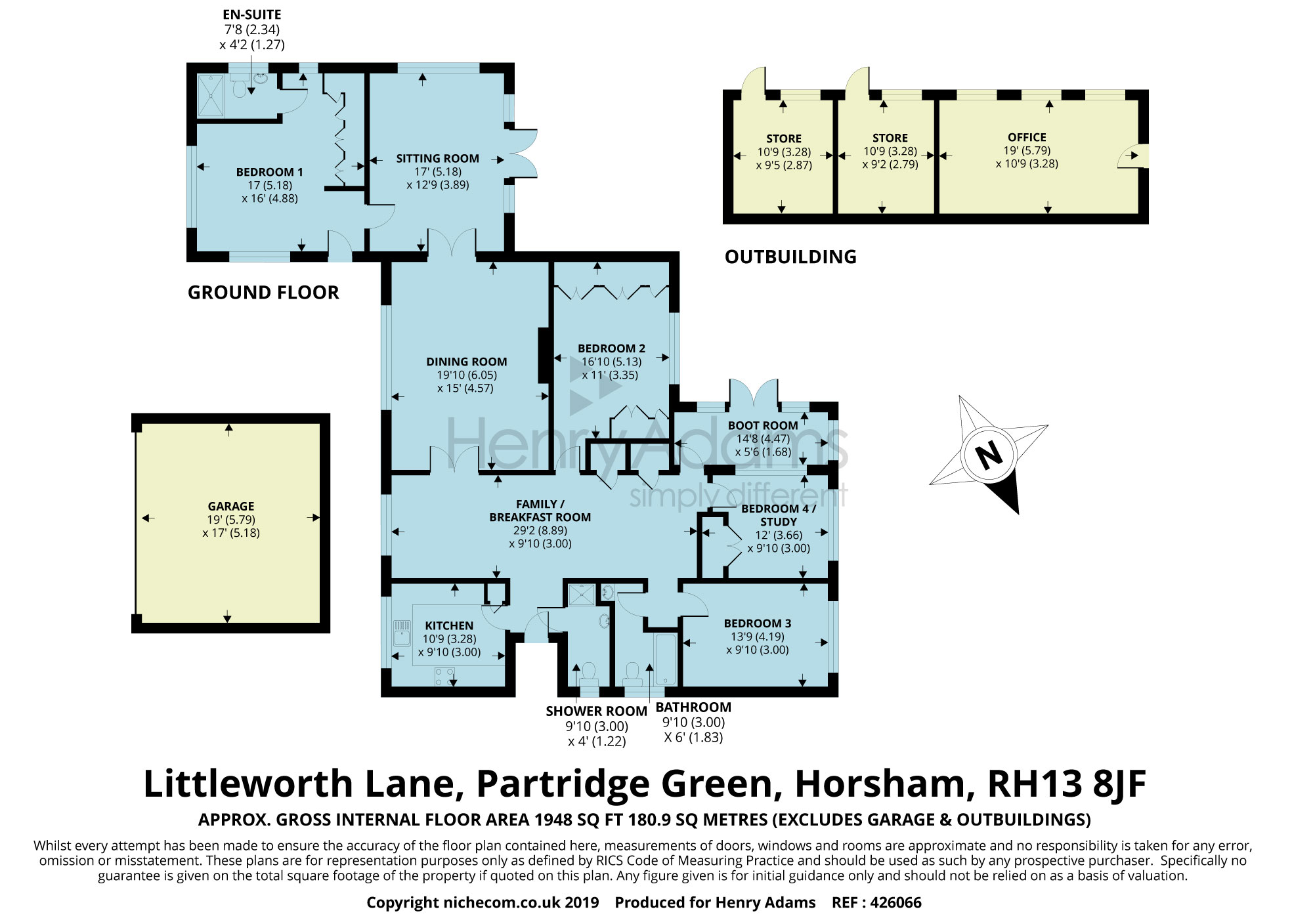 4 Bedrooms Detached bungalow for sale in Littleworth Lane, Partridge Green, Horsham RH13