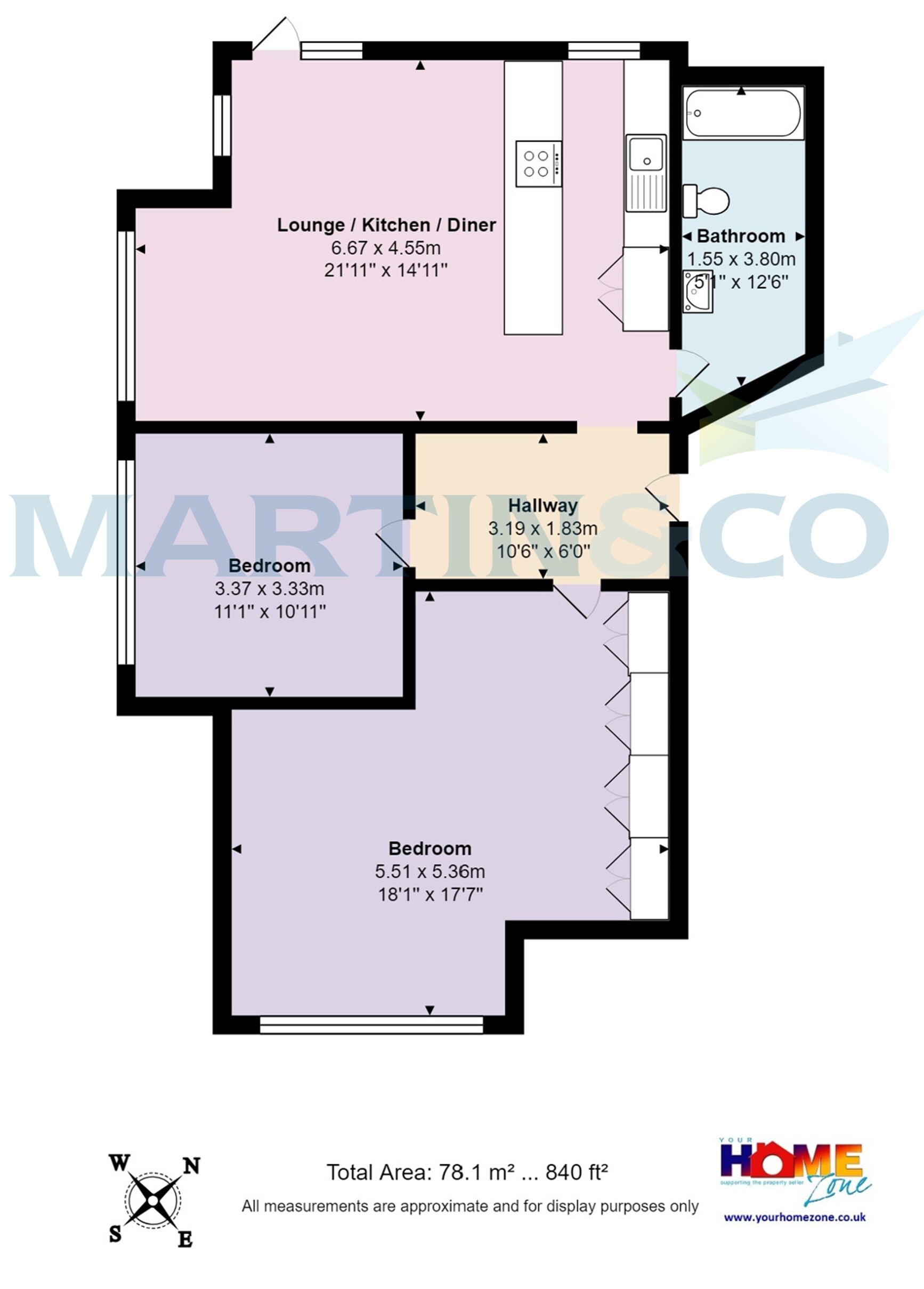 Flat 1, 6, Cavendish Road, Bournemouth floorplan