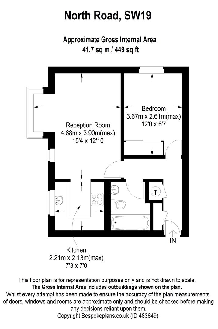 1 Bedrooms Flat to rent in North Road, Colliers Wood, London SW19