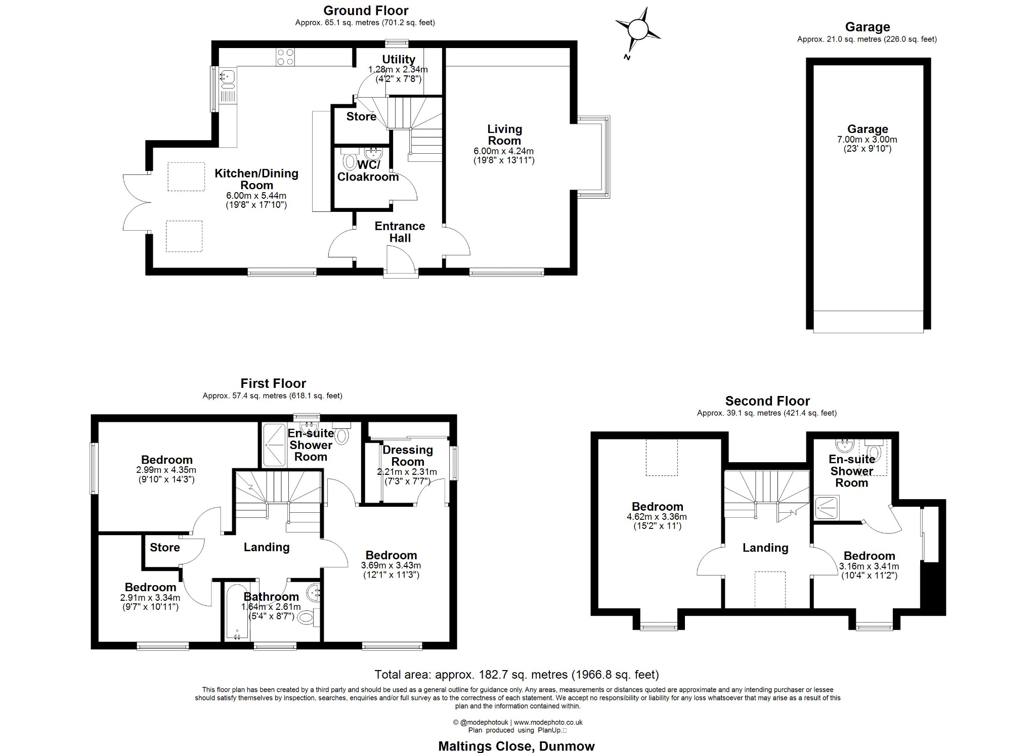 7 Maltings Close, Flitch Green, Essex floorplan