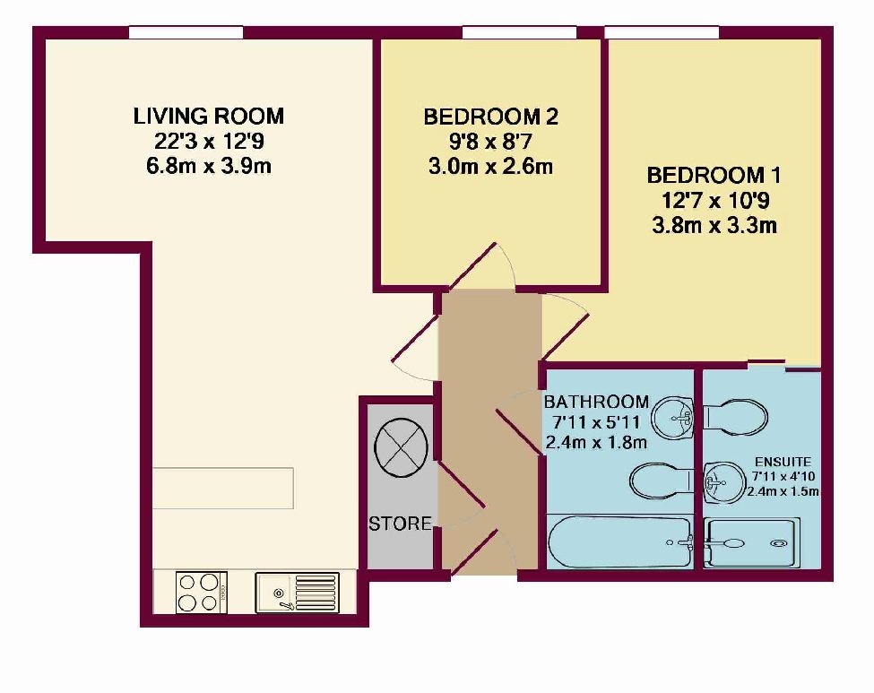 607, Icon 25, Northern Quarter floorplan