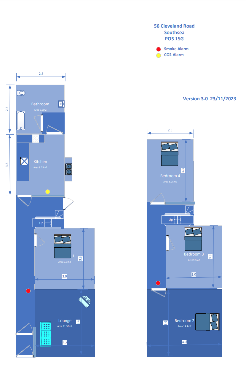 Cleveland Road, Southsea floorplan