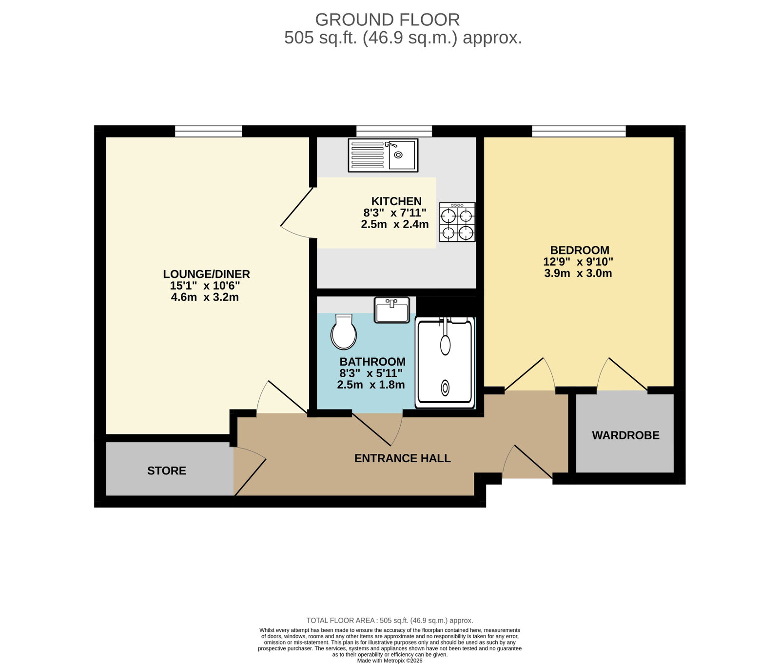 Goodwin Lodge,36, Ark Lane, Deal floorplan