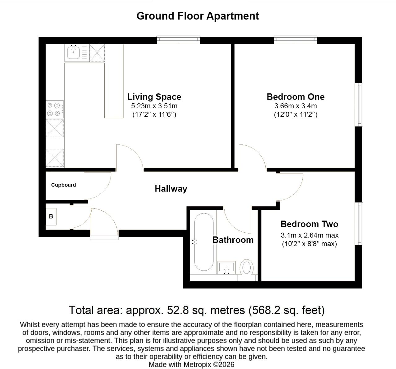 Flat 5, Clarks Mill, Trowbridge floorplan