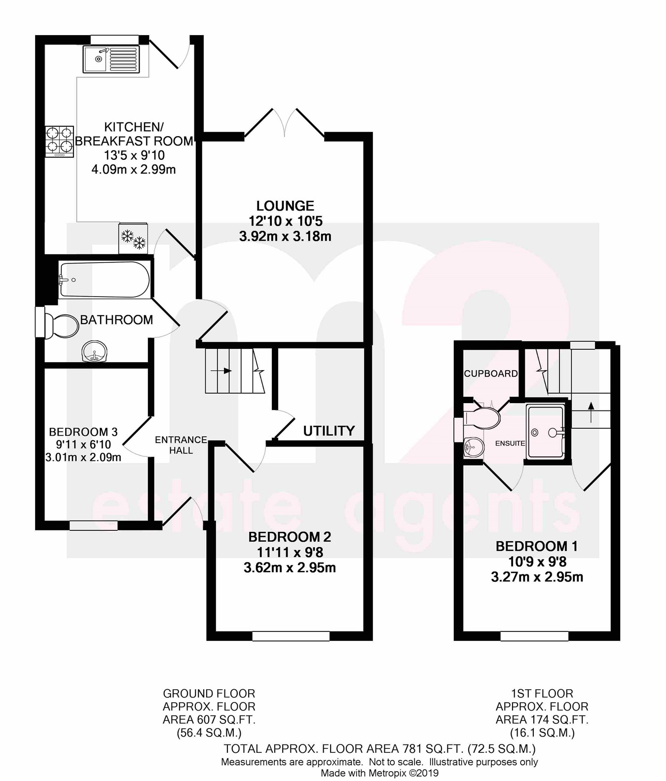 3 Bedrooms End terrace house for sale in Ladyhill, Usk NP15