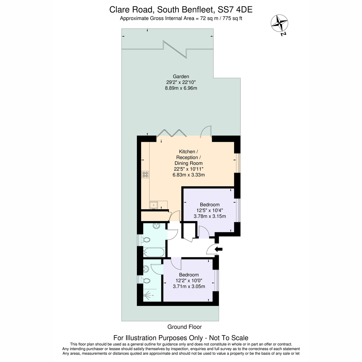 4, Clare Road, Benfleet floorplan