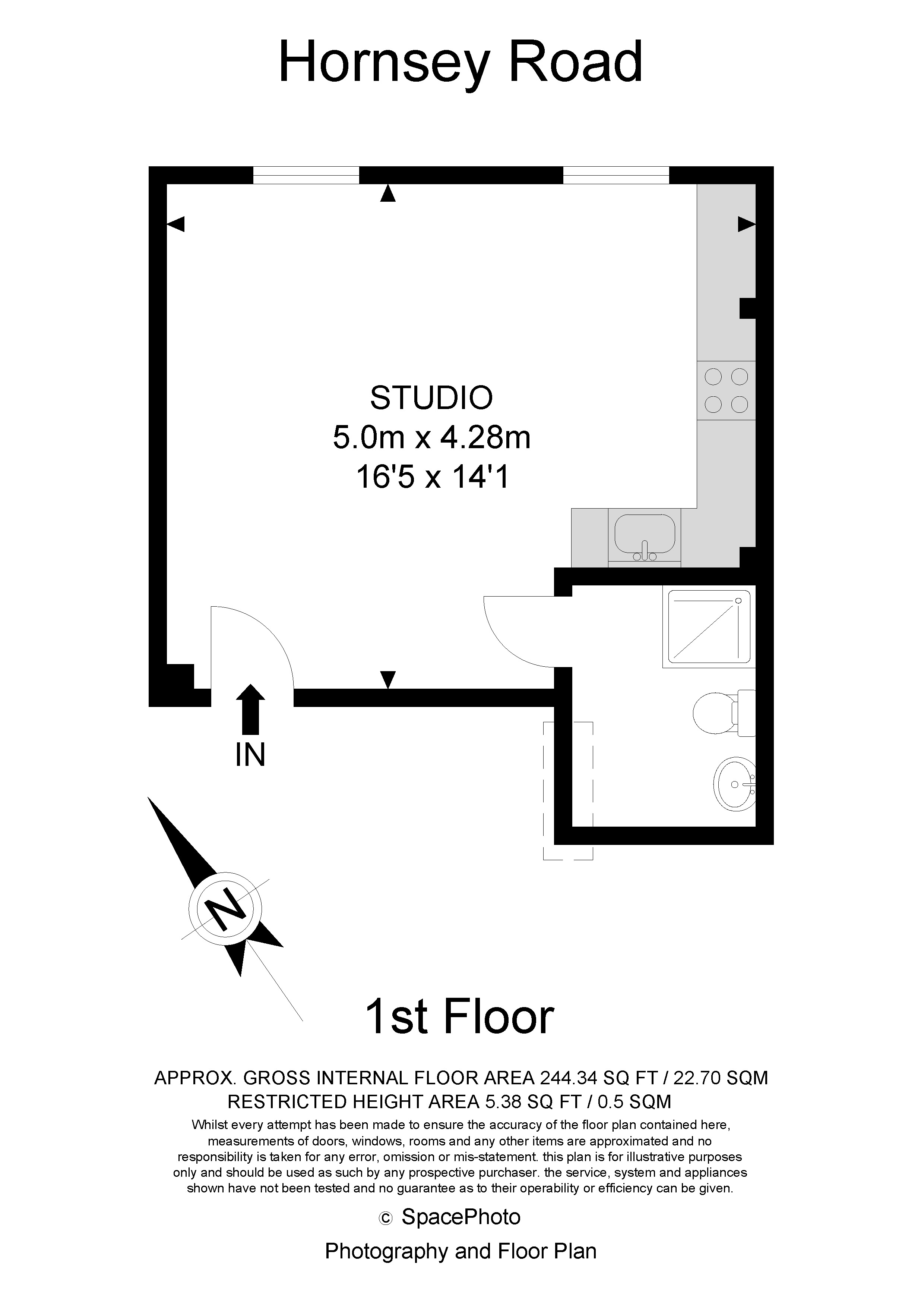 0 Bedrooms Studio to rent in Hornsey Road, London N19