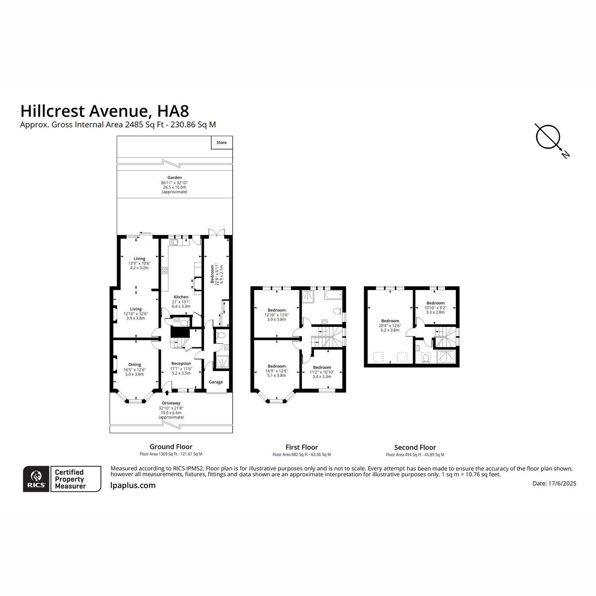 17, Hillcrest Avenue, Edgware floorplan