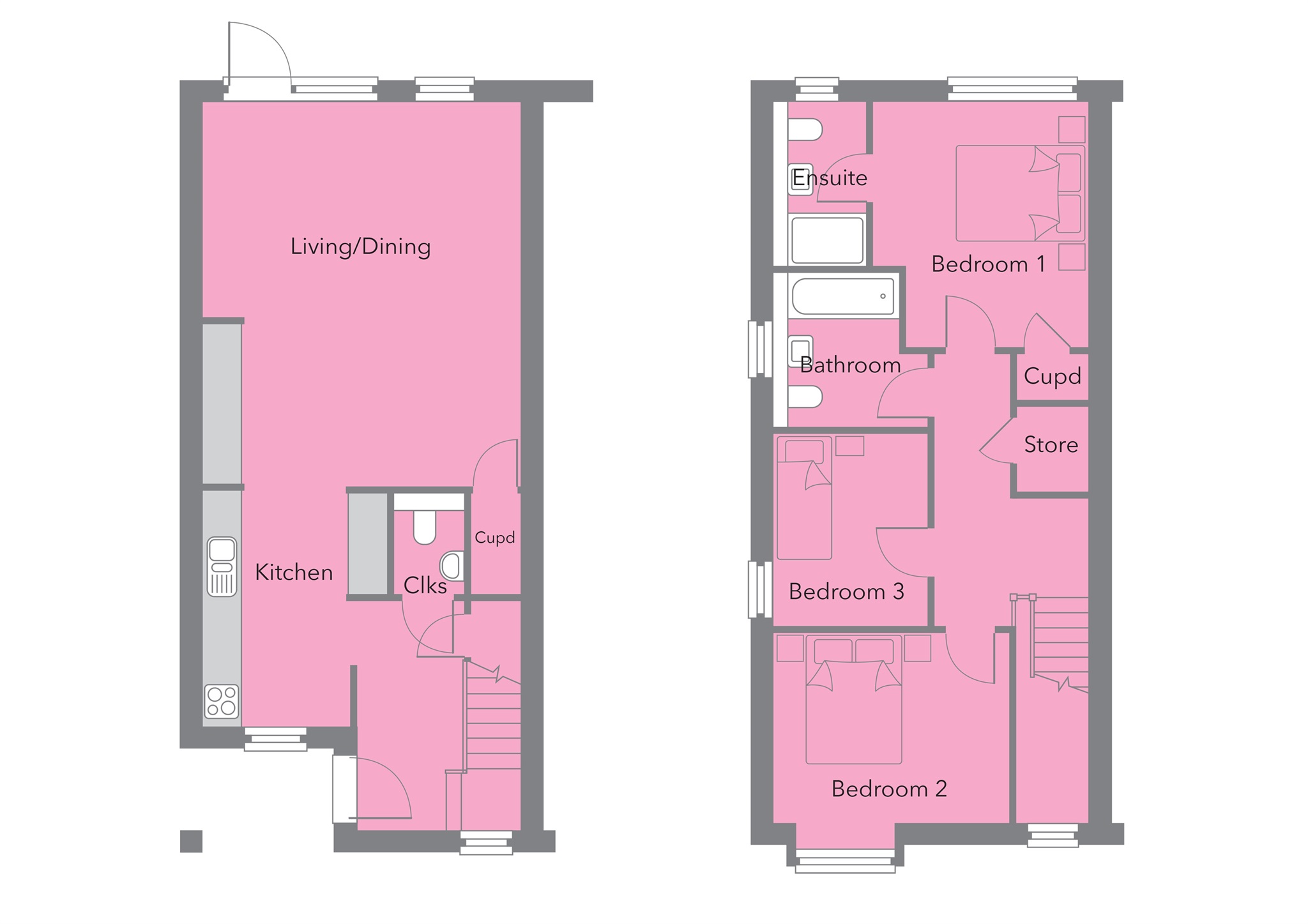Trinity Green, Plot 1, The Bluebell, Whissonsett Road, Fakenham floorplan