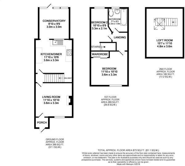 2 Bedrooms Terraced house for sale in Nottingham Road, Keyworth, Nottingham NG12