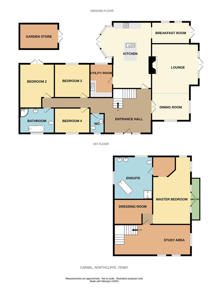 Carmel, North Cliffe, Tenby floorplan