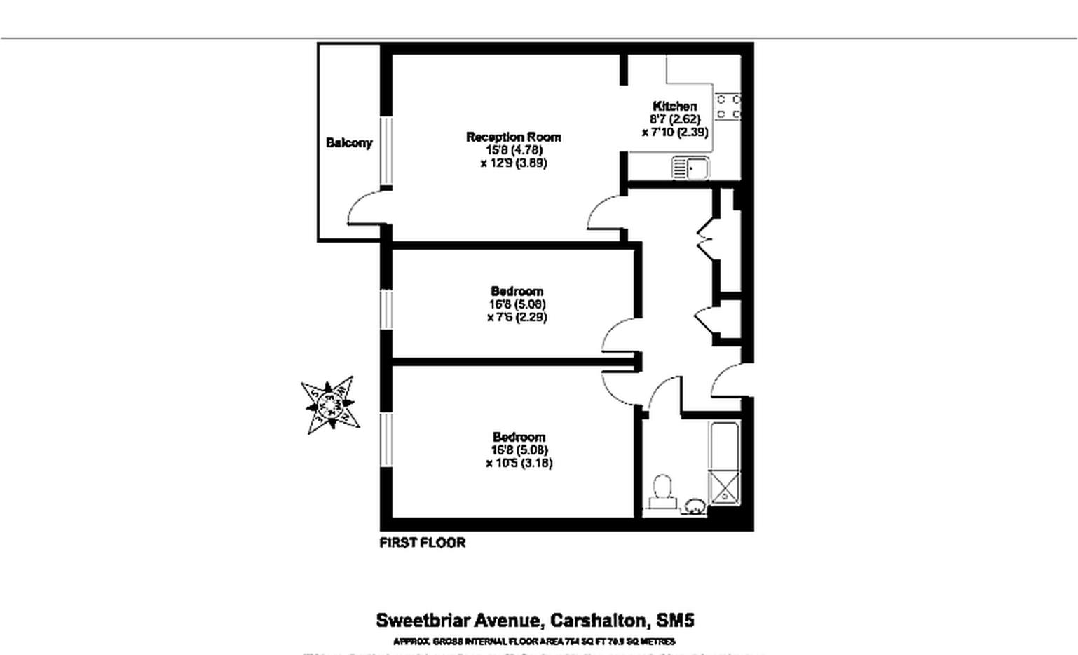 57, Sweetbriar Avenue, Carshalton floorplan